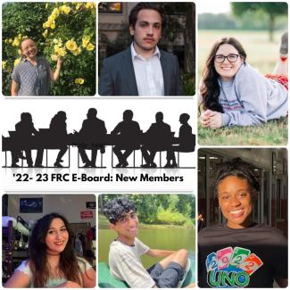 Collage of new e-board members' headshots