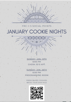 January Cookie Nights poster