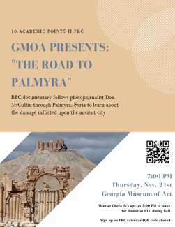"The Road to Palmyra” Viewing poster