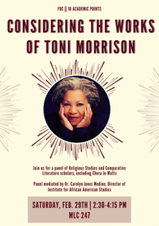 "Considering the Works of Toni Morrison" Panel