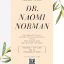 Talk & Tea with Dr. Naomi Norman poster